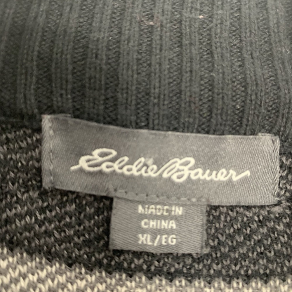 Eddie Bauer Fair Isle 1/4 Zip Sweater Men XL Cotton Blend Casual Preppy Travel - Picture 6 of 10